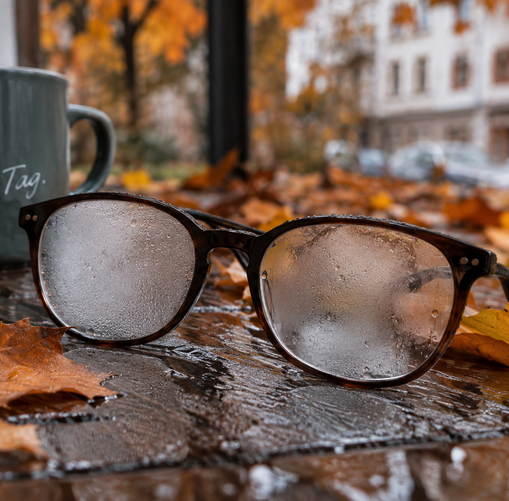 Beschlagene Brille, Regen, Heizungsluft – so kommt deine Brille gut durch den Herbst